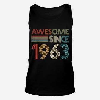 Awesome Since 1963 Shirt Retro 58Th Birthday Unisex Tank Top | Crazezy