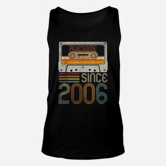 Awesome Since 2006 15Th Birthday Vintage 15 Years Old Youth Unisex Tank Top | Crazezy DE