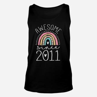 Awesome Since 2011 10Th Birthday Rainbow Gifts Born In 2011 Unisex Tank Top | Crazezy UK