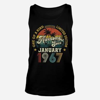 Awesome Since January 1967 Vintage 55Th Birthday Unisex Tank Top | Crazezy AU