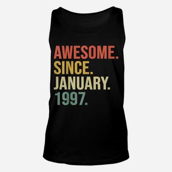 Awesome Since January 1997, 23 Years Old, 23Rd Birthday Gift Unisex Tank Top | Crazezy