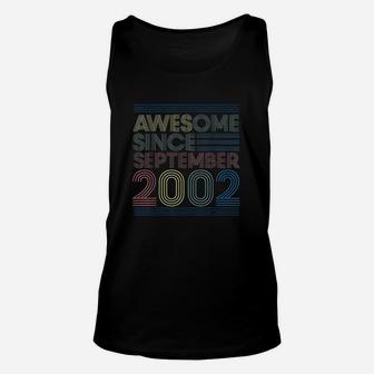 Awesome Since September 2002 Bday Gifts 19Th Birthday Unisex Tank Top | Crazezy UK