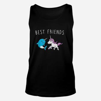 Awesome Unicorn And Narwhal Best Friends Fun Unisex Tank Top | Crazezy AU