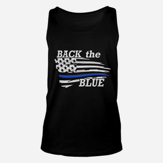 Back The Blue Police Officer Baby Unisex Tank Top | Crazezy