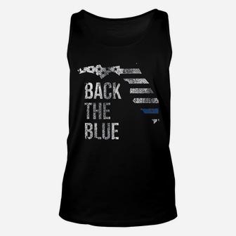 Back The Blue Unisex Tank Top | Crazezy CA