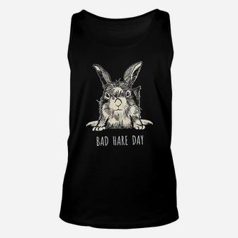 Bad Hare Day Easter Bunny Unisex Tank Top | Crazezy