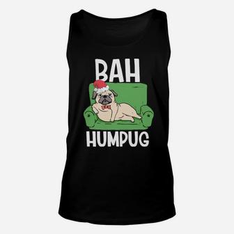 Bah Pumbug Funny Santa Cute Pug Gift Unisex Tank Top - Monsterry AU