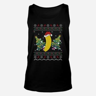 Banana Lover Xmas Gift Ugly Banana Christmas Sweatshirt Unisex Tank Top | Crazezy CA