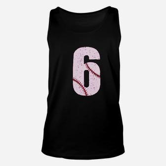 Baseball 6Th Birthday Gift For Six Year Old Unisex Tank Top | Crazezy CA