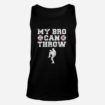 Baseball Brother Sister Funny Pitcher Unisex Tank Top | Crazezy