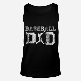 Baseball Dad Funny Fathers Day Present For Daddy Papa Father Unisex Tank Top | Crazezy