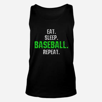 Baseball Eat Sleep Repeat Unisex Tank Top | Crazezy