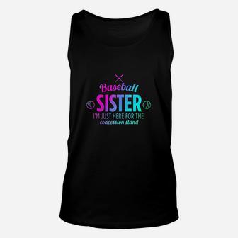Baseball Sister Im Just Here For The Concession Stand Unisex Tank Top | Crazezy CA