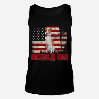 Basenji Dad American Flag 4Th Of July Dog Lovers Unisex Tank Top | Crazezy AU