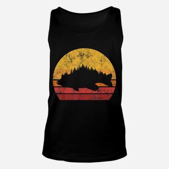 Bass Fishing Forest Largemouth Bass Fish Retro Vintage Funny Unisex Tank Top | Crazezy