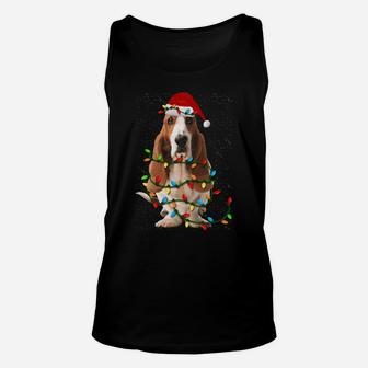 Basset Hound Christmas Sweatshirt Basset Hound Dog Unisex Tank Top | Crazezy