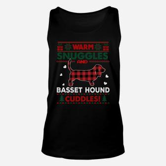 Basset Hound Dog Lovers Christmas Ugly Christmas Sweater Unisex Tank Top | Crazezy UK