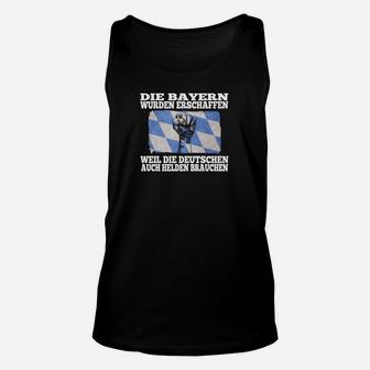 Bayern-Humor Schwarzes Unisex TankTop Bayern als Helden, Lustiges Spruch-Unisex TankTop - Seseable