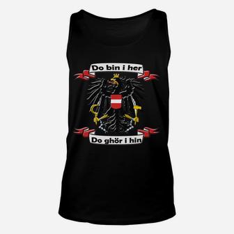 Bayrisches Löwen-Unisex TankTop Do bin i her, Do g'ehr i hin, Lustiges Spruch-Unisex TankTop - Seseable