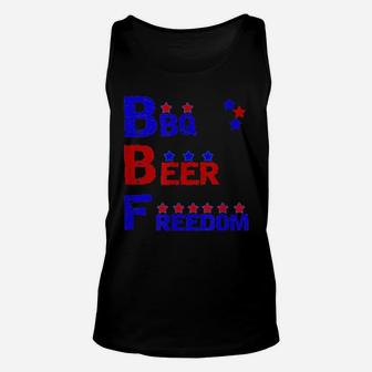 Bbq Beer Freedom Usa Party 4Th Of July Vintage Unisex Tank Top - Monsterry