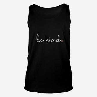 Be Kind Rainbow Heart Kindness Unisex Tank Top | Crazezy
