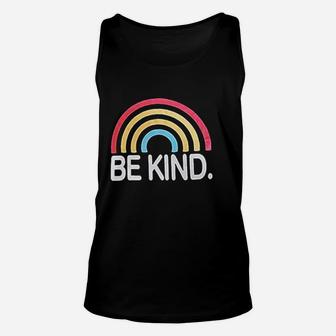 Be Kind Women Rainbow Graphic Unisex Tank Top | Crazezy