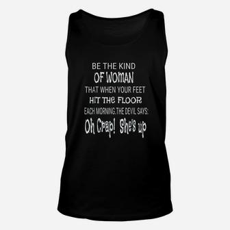 Be The Kind Of Woman The Devil Is Scared Of Funny Unisex Tank Top | Crazezy DE