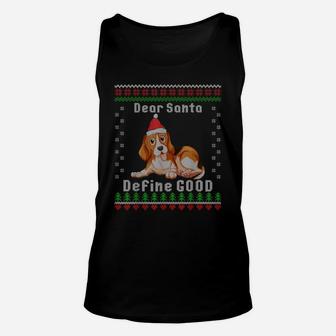 Beagle Ugly Christmas Shirt Funny Santa Hat Dog Lover Gift Unisex Tank Top | Crazezy DE