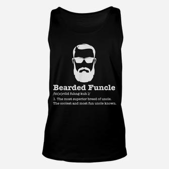 Bearded Funcle Shirt Funny Uncle Vintage Style T Shirt Unisex Tank Top | Crazezy