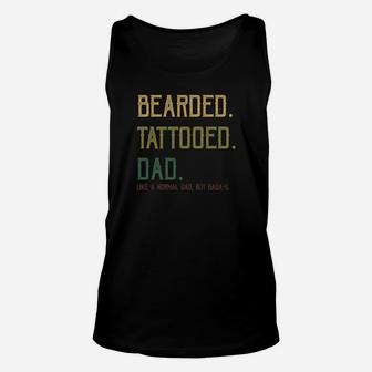 Bearded Tattooed Dad Unisex Tank Top - Thegiftio