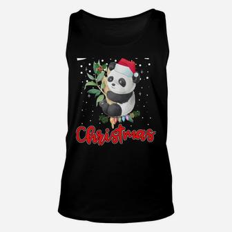 Beary Merry Christmas For Panda Bear Lovers Funny Xmas Sweatshirt Unisex Tank Top | Crazezy CA