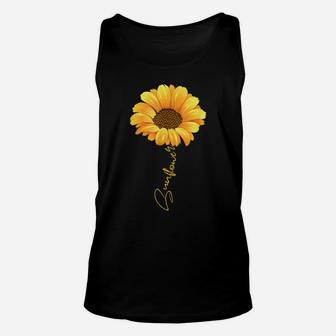Beautiful Sunflower With Lettering Shirt For Women Unisex Tank Top | Crazezy DE