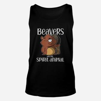 Beavers Are My Spirit Animal Unisex Tank Top | Crazezy