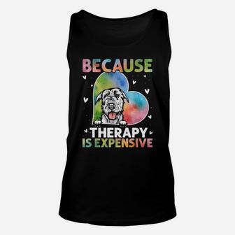 Because Therapy Is Expensive Irish Wolfhound Classic Unisex Tank Top - Monsterry UK