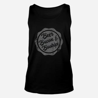 Beer Bacon Boobie My Favorite Things Funny Unisex Tank Top | Crazezy