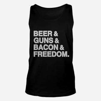 Beer Bacon Freedom Unisex Tank Top | Crazezy