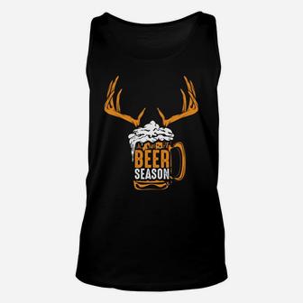 Beer Season | X-Mas Animal Hunting Beer Drinkers Gift Unisex Tank Top | Crazezy