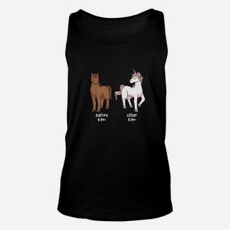 Before Gym Horse After Gym Unicorn Funny Workout Unisex Tank Top - Thegiftio UK