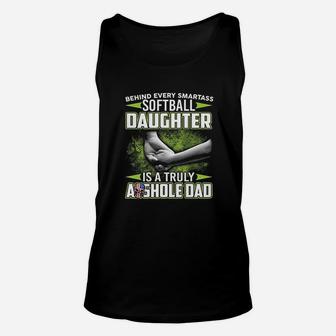 Behind Softball Daughter Is An Dad Unisex Tank Top | Crazezy