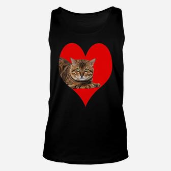 Bengal Cat Gift Valentines Day Heart For Pet Animal Lovers Unisex Tank Top | Crazezy UK