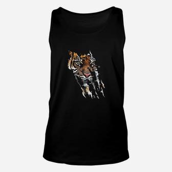 Bengal Tiger Face Spirit Animal Tiger Paw Print Unisex Tank Top | Crazezy DE