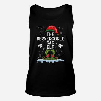 Bernedoodle Dad Dog Elf Christmas Funny Matching Xmas Pajama Unisex Tank Top | Crazezy CA