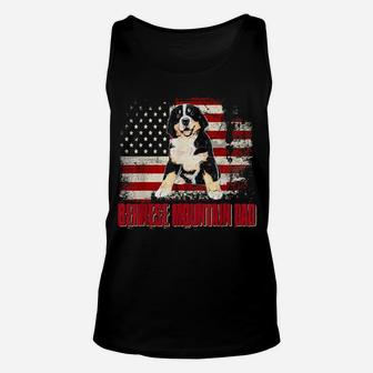 Bernese Mountain Dad American Flag 4Th Of July Dog Lovers Unisex Tank Top | Crazezy DE