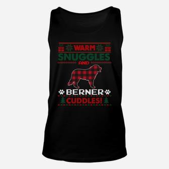 Bernese Mountain Dog Christmas Pajama Shirt Ugly Christmas Sweatshirt Unisex Tank Top | Crazezy CA