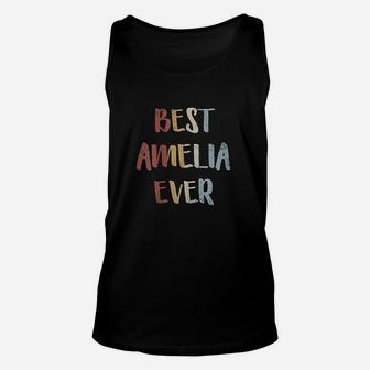 Best Amelia Ever Retro Vintage First Name Gift Unisex Tank Top | Crazezy UK