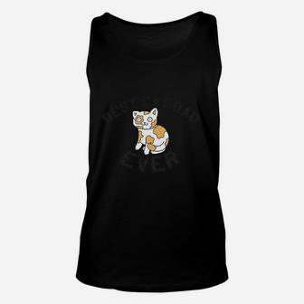 Best Cat Dad Ever Funny Face Hilarious Pet Lover Graphic For Guys Unisex Tank Top | Crazezy