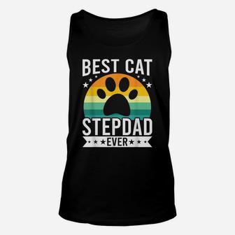 Best Cat Stepdad Ever Funny Cat Lovers Stepdad Unisex Tank Top | Crazezy
