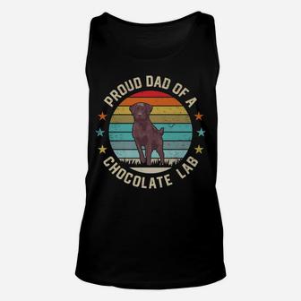 Best Chocolate Lab Dad Dog Lover Brown Labrador Retriever Unisex Tank Top | Crazezy DE