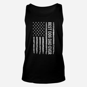 Best Dog Dad Ever American Flag Father's Day Unisex Tank Top | Crazezy DE