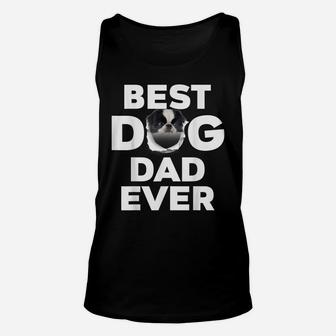 Best Dog Dad Ever Japanese Chin Lovers Unisex Tank Top | Crazezy UK